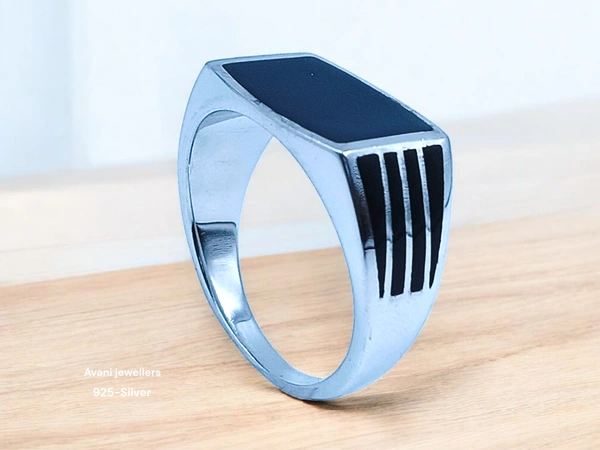 Avani Jewellers Silver Gents Plain Ring - 6.63, 22