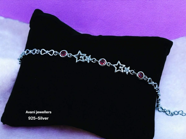 Avani Jewellers Silver Ladies Fancy Bracelet - 6.51, 7.5 INCH