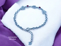 Avani Jewellers Silver Ladies Fancy Bracelet - 6.78, 8 INCH, PINK