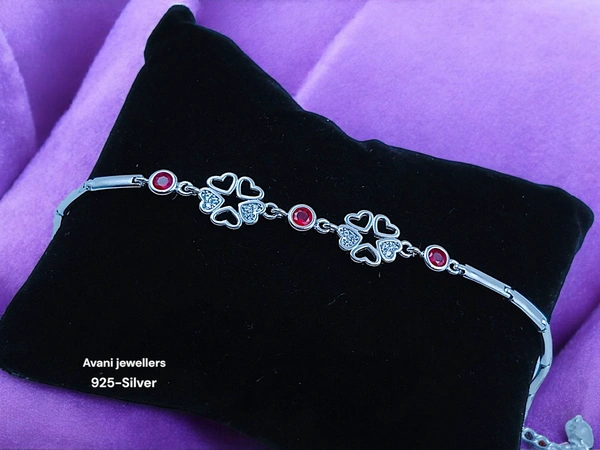 Avani Jewellers Silver Ladies Fancy Bracelet - 7.17, 8 INCH
