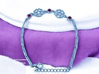 Avani Jewellers Silver Ladies Fancy Bracelet - 7.17, 8 INCH