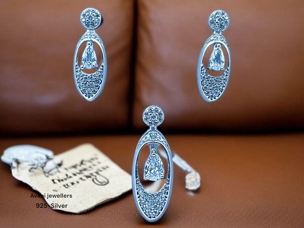 Avani Jewellers Silver Italian Fancy Pendant Set - 3.55