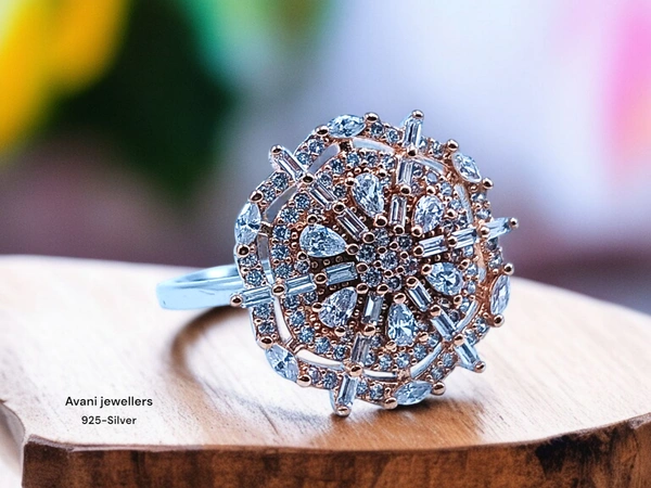Avani Jewellers Silver Ladies Cocktail Ring - 4.36, 17