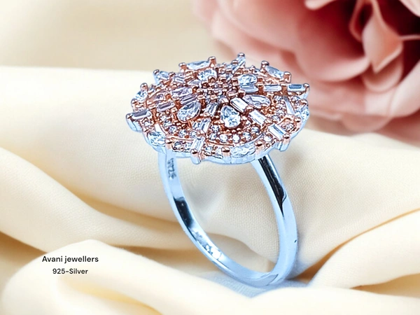 Avani Jewellers Silver Ladies Cocktail Ring - 4.36, 17