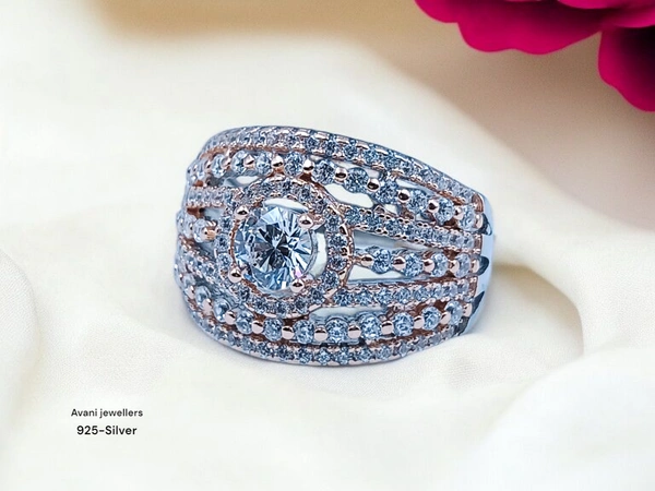 Avani Jewellers Silver Ladies Cocktail Ring - 5.16, 12