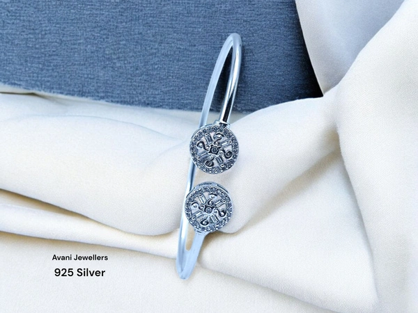 Avani Jewellers Silver Ladies Fancy Kade - 3.66, Adjustable