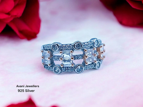 Avani Jewellers Silver Ladies Fancy Ring - 3.23, 9
