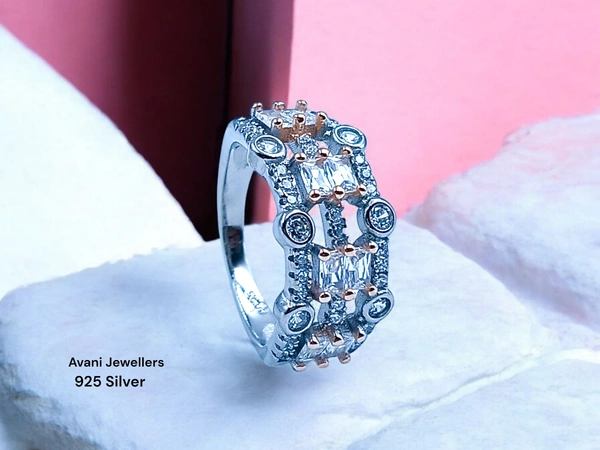 Avani Jewellers Silver Ladies Fancy Ring - 3.2, 9