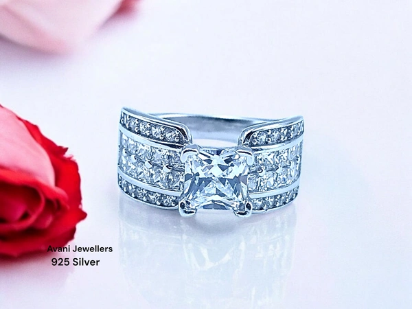 Avani Jewellers Silver Ladies Fancy Ring - 4.11, 10