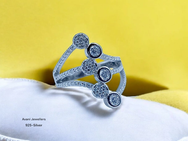 Avani Jewellers Silver Ladies Fancy Ring - 4.19, 12