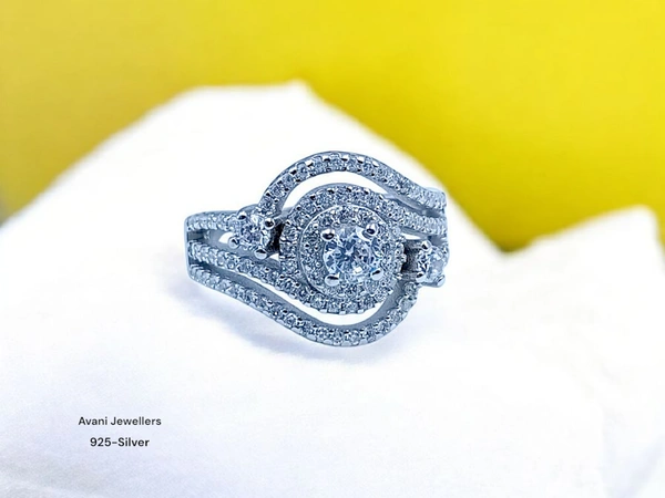 Avani Jewellers Silver Ladies Fancy Ring - 4.18, 10