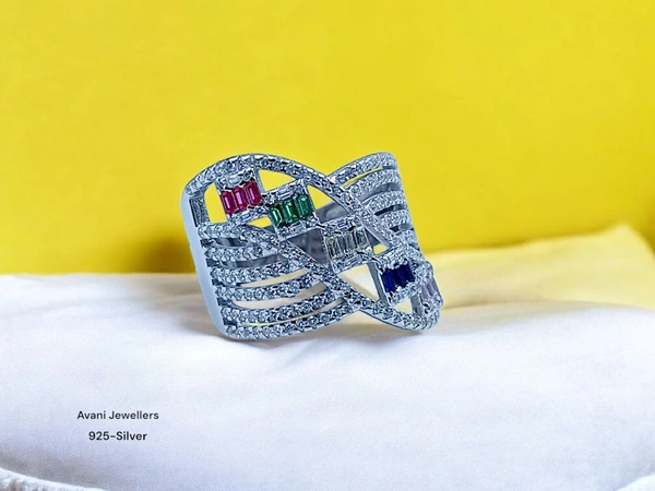 Avani Jewellers Silver Ladies Fancy Ring - 6.91, 14