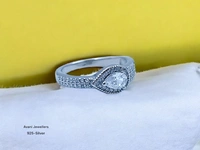 Avani Jewellers Silver Ladies Fancy Ring - 2.3, 12