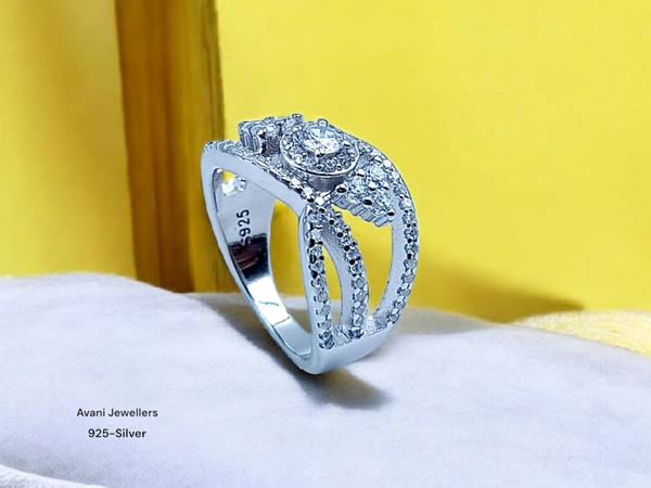 Avani Jewellers Silver Ladies Fancy Ring - 4.11, 9