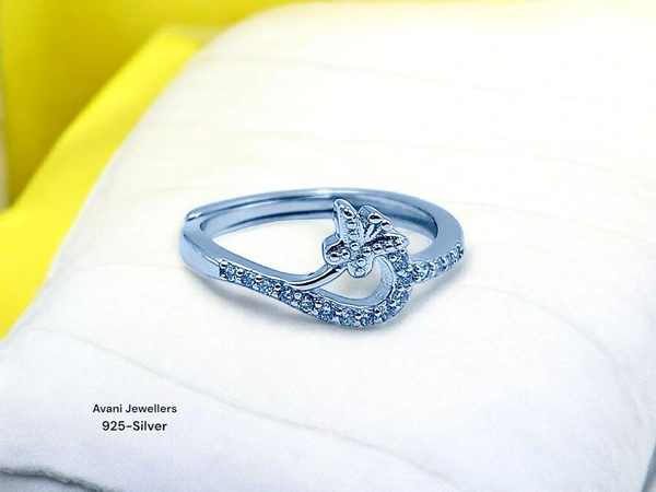 Avani Jewellers Silver Ladies Fancy Ring - 1.9, Adjustable