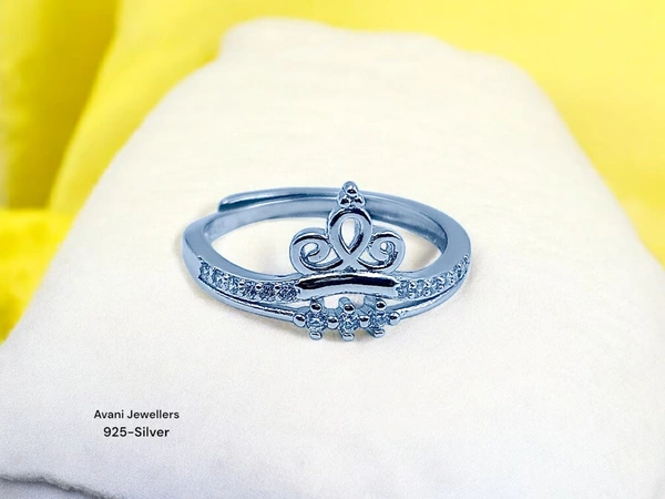 Avani Jewellers Silver Ladies Fancy Ring - 2.06, Adjustable