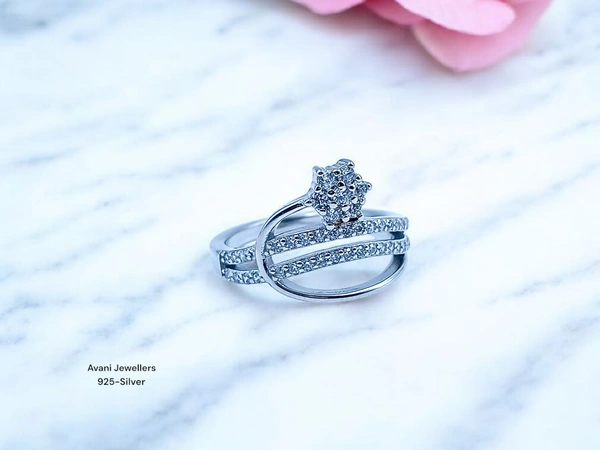 Avani Jewellers Silver Ladies Fancy Ring - 3.18, 14