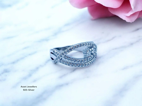 Avani Jewellers Silver Ladies Fancy Ring - 3.55, 10