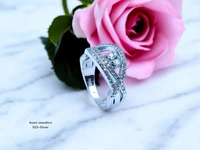 Avani Jewellers Silver Ladies Fancy Ring - 3.55, 10