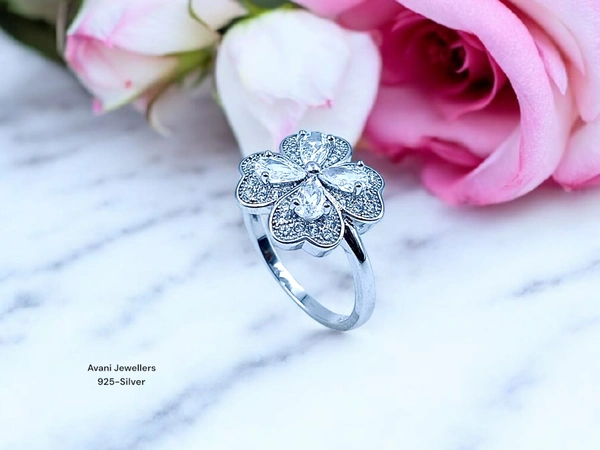 Avani Jewellers Silver Ladies Fancy Ring - 3.42, 11