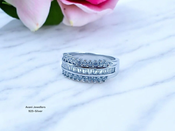 Avani Jewellers Silver Ladies Fancy Ring - 3.29, 9