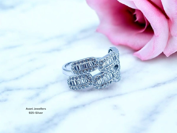 Avani Jewellers Silver Ladies Fancy Ring - 3.41, 12