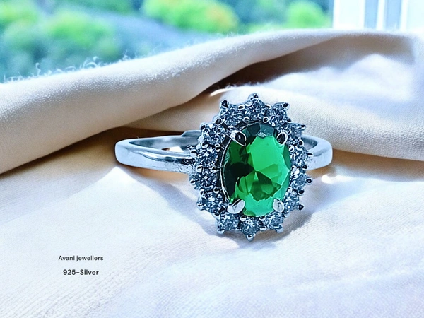 Avani Jewellers Silver Ladies Fancy Ring - 2.59, Adjustable