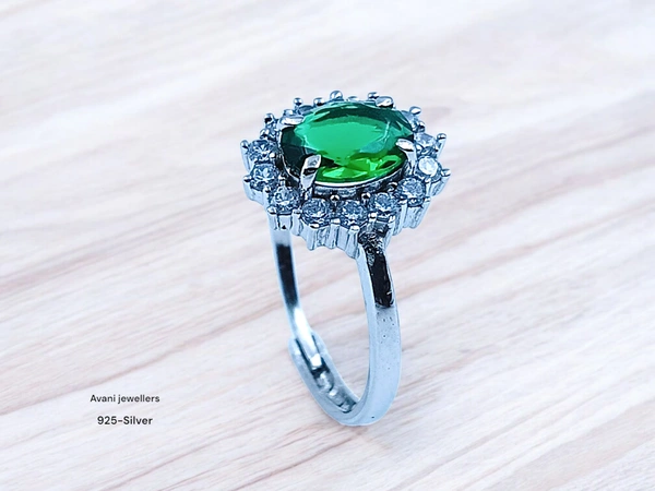 Avani Jewellers Silver Ladies Fancy Ring - 2.59, Adjustable