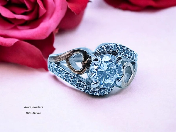 Avani Jewellers Silver Ladies Fancy Ring - 3.93, Adjustable