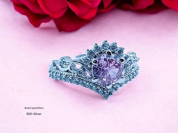 Avani Jewellers Silver Ladies Fancy Ring - 3.9, Adjustable