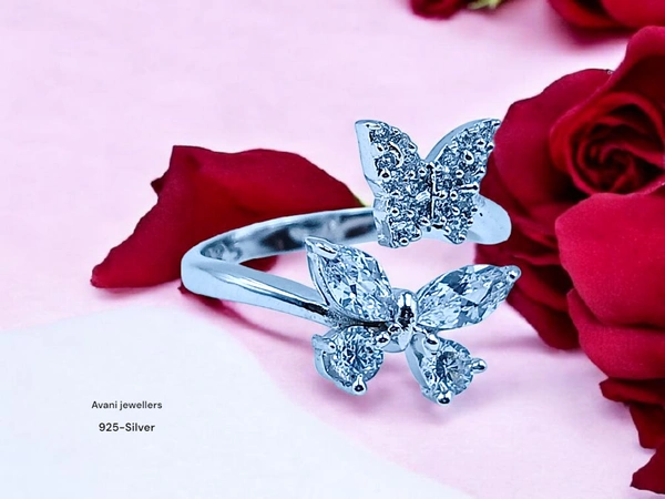 Avani Jewellers Silver Ladies Fancy Ring - 2.22, Adjustable