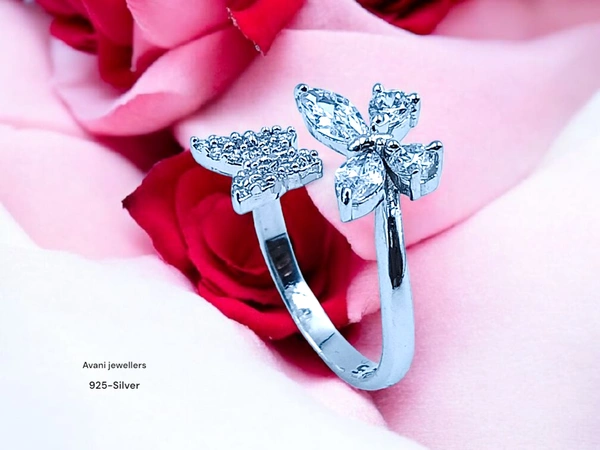 Avani Jewellers Silver Ladies Fancy Ring - 2.22, Adjustable
