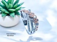 Avani Jewellers Silver Ladies Fancy Ring - 4.6, 11