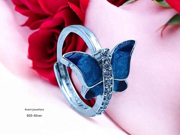 Avani Jewellers Silver Ladies Fancy Ring - 3.79, Adjustable