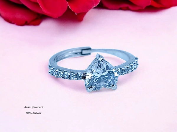 Avani Jewellers Silver Ladies Fancy Ring - 2.2, Adjustable