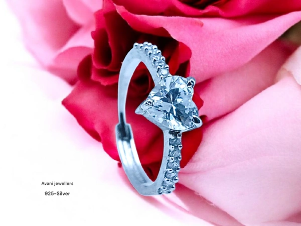Avani Jewellers Silver Ladies Fancy Ring - 2.2, Adjustable