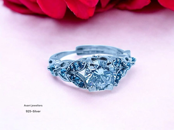 Avani Jewellers Silver Ladies Fancy Ring - 3.26, Adjustable