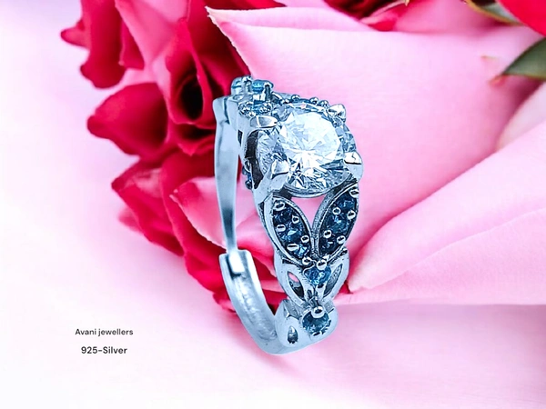 Avani Jewellers Silver Ladies Fancy Ring - 3.26, Adjustable