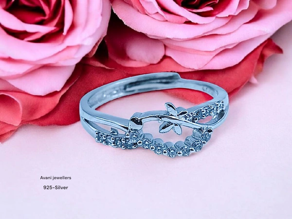 Avani Jewellers Silver Ladies Fancy Ring - 2.17, Adjustable
