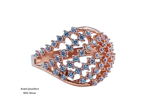 Avani Jewellers Silver Ladies Fancy Ring - 2.1, 11, Rose
