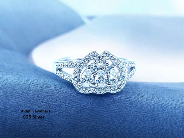 Avani Jewellers Silver Ladies Fancy Ring - 2.95, 11