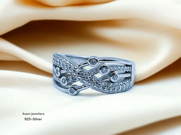 Avani Jewellers Silver Ladies Fancy Ring - 4.54, 14