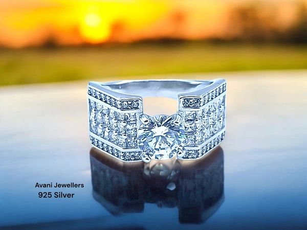 Avani Jewellers Silver Ladies Fancy Ring - 4.59, 12
