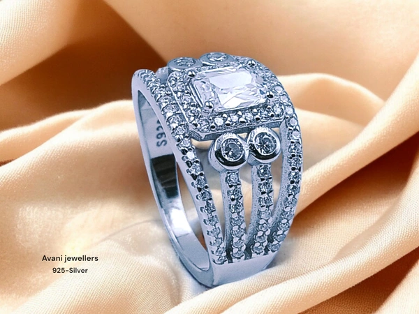 Avani Jewellers Silver Ladies Fancy Ring - 4.26, 9