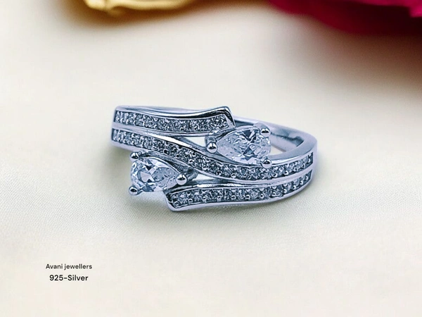 Avani Jewellers Silver Ladies Fancy Ring - 2.82, 10