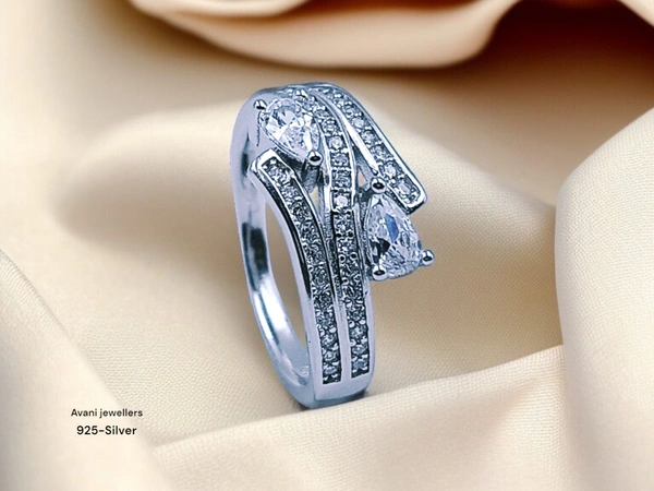 Avani Jewellers Silver Ladies Fancy Ring - 2.82, 10