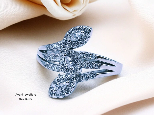 Avani Jewellers Silver Ladies Fancy Ring - 4.07, 13