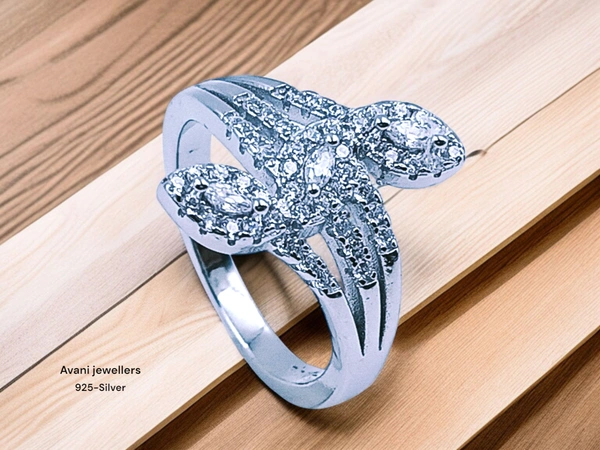 Avani Jewellers Silver Ladies Fancy Ring - 4.07, 13