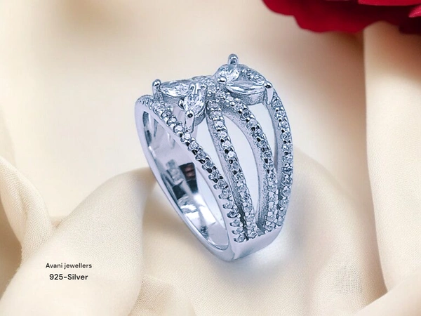 Avani Jewellers Silver Ladies Fancy Ring - 3.93, 10