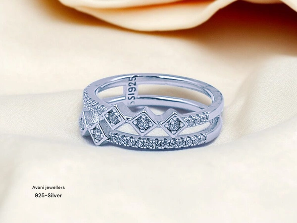 Avani Jewellers Silver Ladies Fancy Ring - 2.62, 12